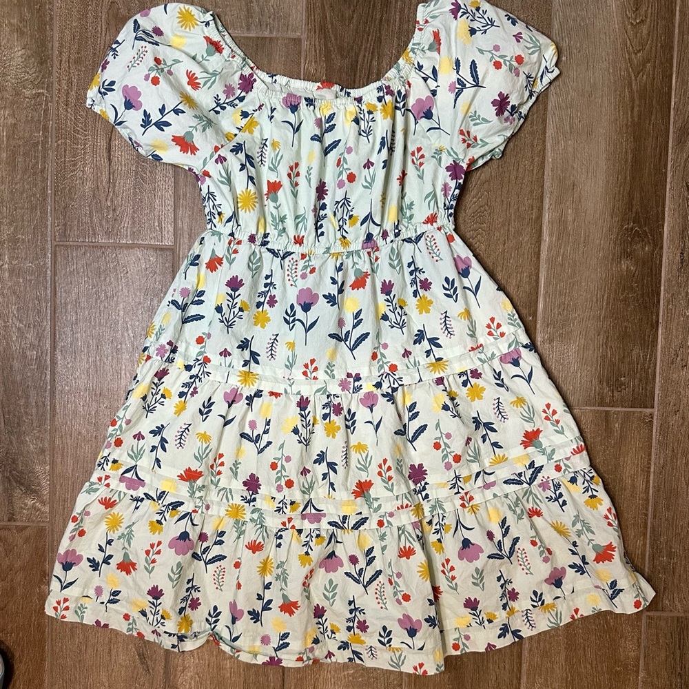 Quince Kids Dress with Floral Print in Multicolor
